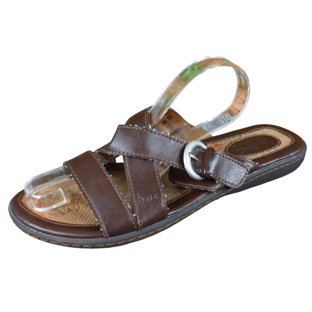 B.O.C Criss-Cross Women Sandal Size 8 Casual Everyday Brown Synthetic